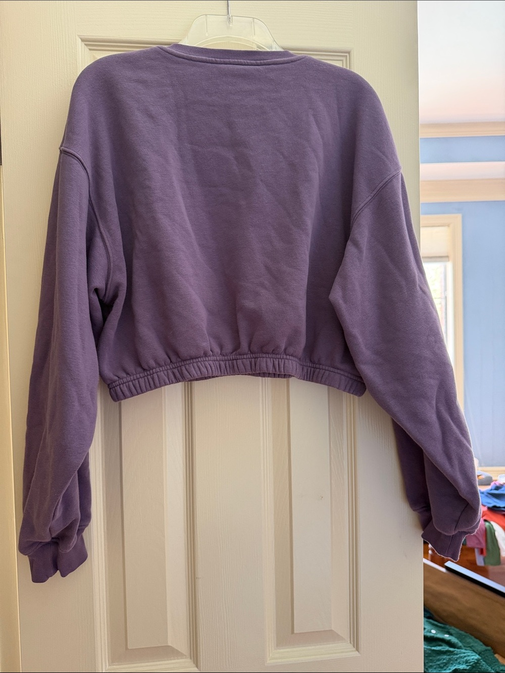 Vitality Lavender Cropped Crewneck Sweatshirt - Picture 2 of 7